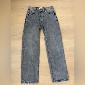 Classic Grey Straight-Leg Jeans